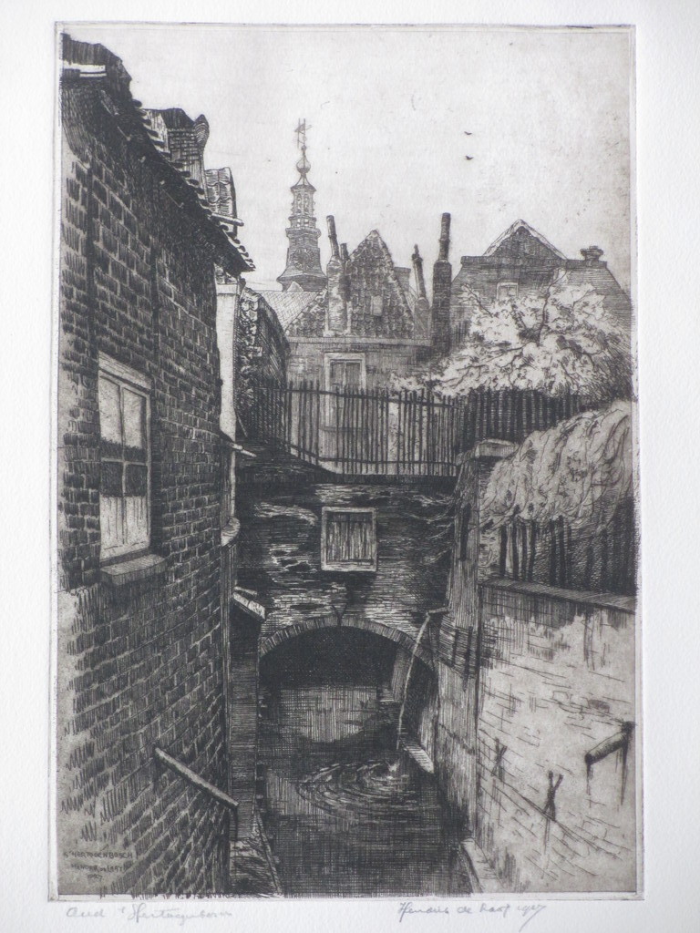 Hendrik de Laat, Oud 's-Hertogenbosch, Ets 1927 vendu pour 35€ !