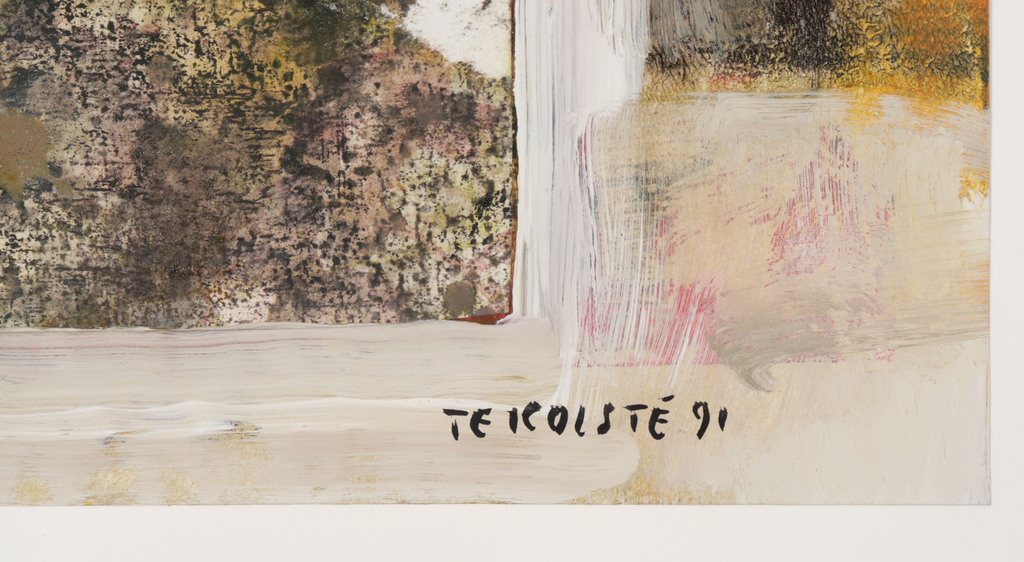 Kees te Kolste: Acryl en collage op papier, Zonder titel IV kopen? Bied vanaf 20!
