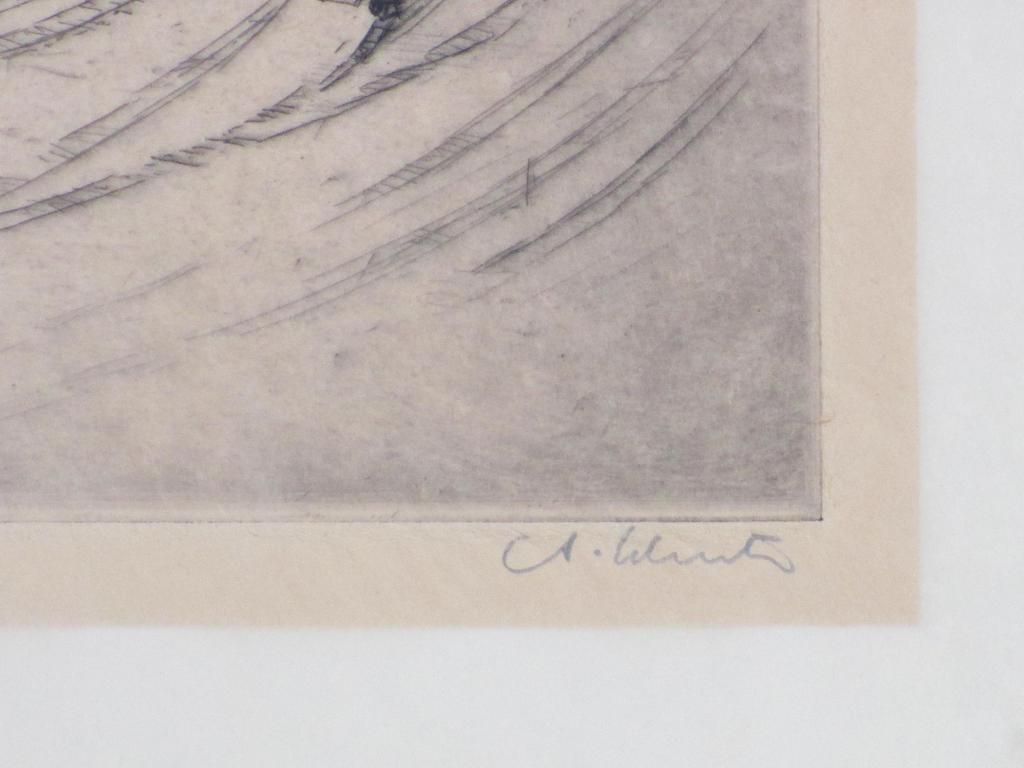 A.J.F.Schütz, Gezicht op New York. Ets jaren '20 kopen? Bied vanaf 50!