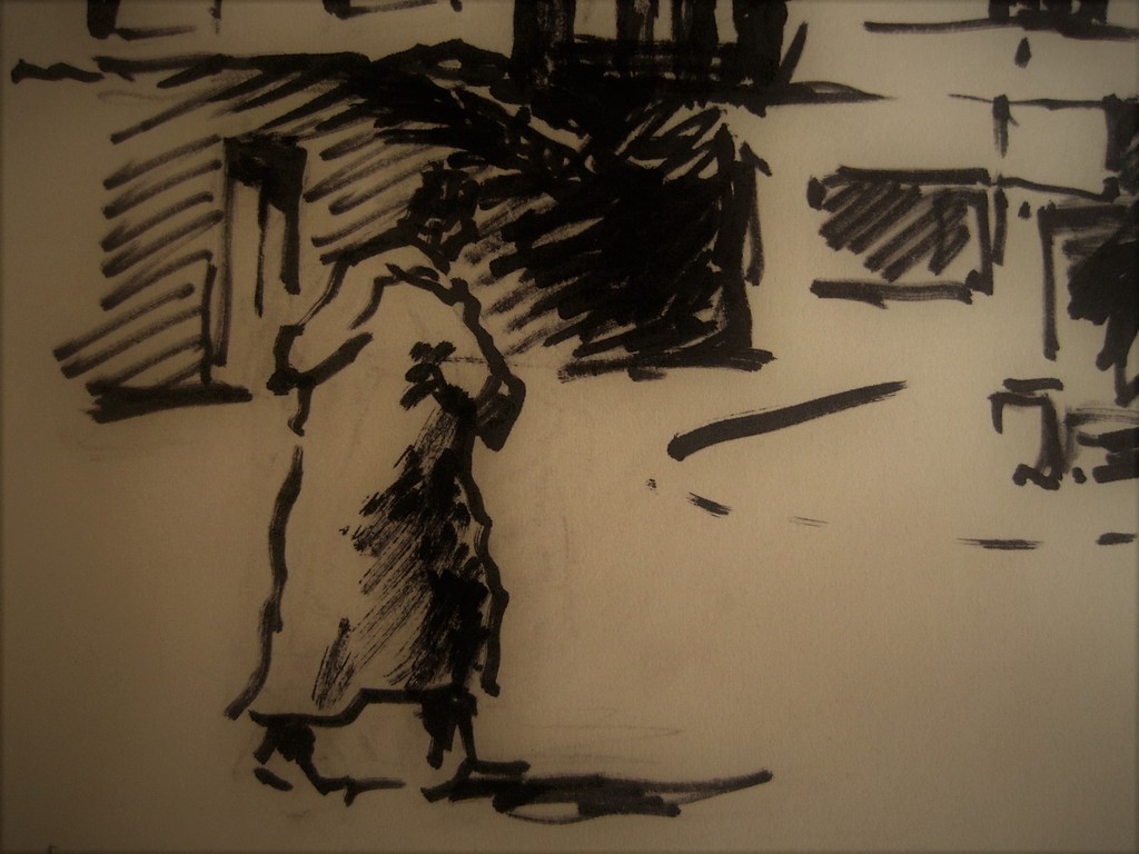 Oude Orientaalse inkt tekening "Tunesie Tanger" door Jan ter Veer (1895-1970)  kopen? Bied vanaf 1!