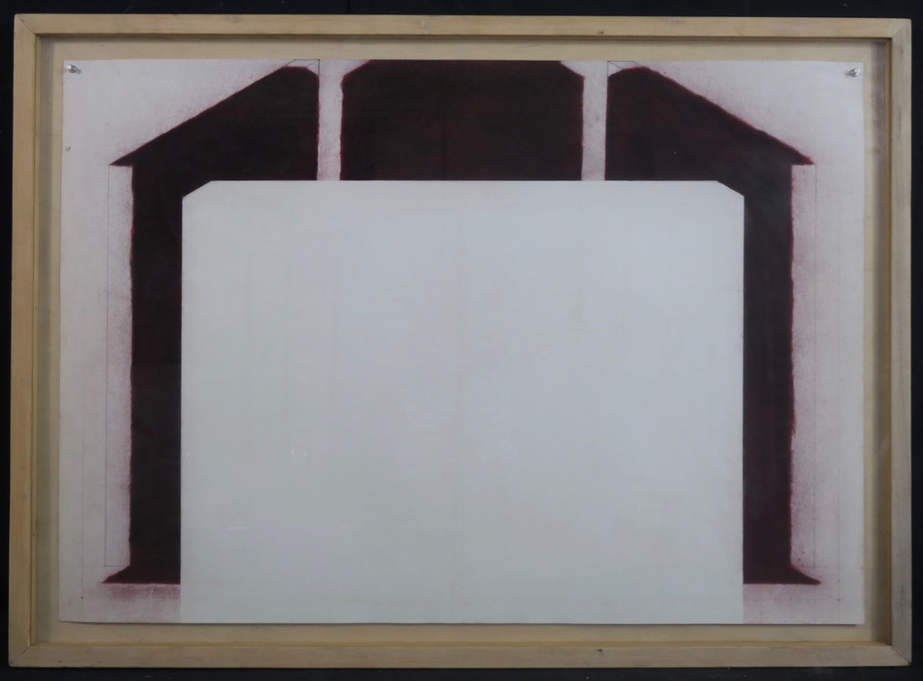 Ton van der Laaken: Potlood- en krijt, Schaduwruimte no. 1 - Ingelijst (Groot) verkocht voor € 50!