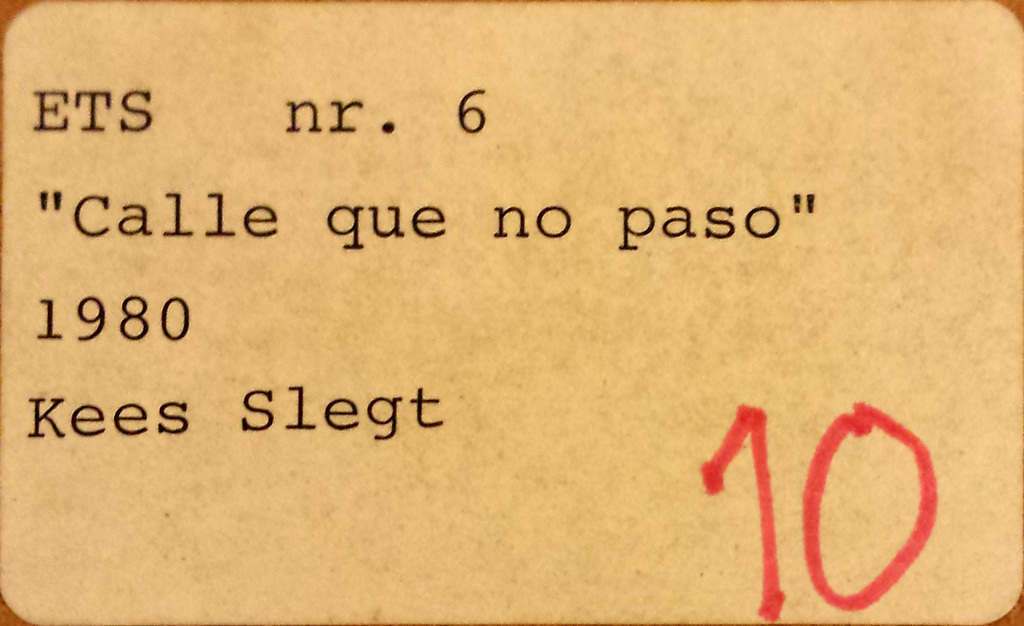 Kees Slegt, Ets nr 6, Calle que no paso, 1980 kopen? Bied vanaf 5!