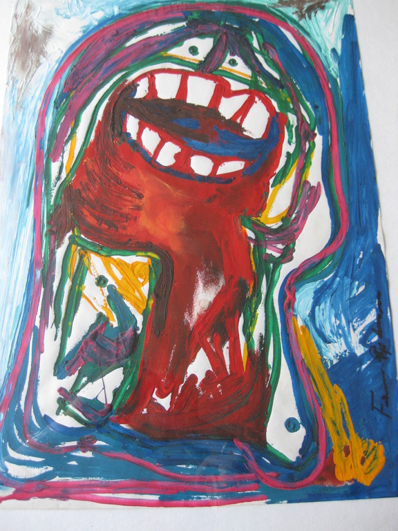 Schildering op papier van Finn Pedersen verkocht voor € 295!