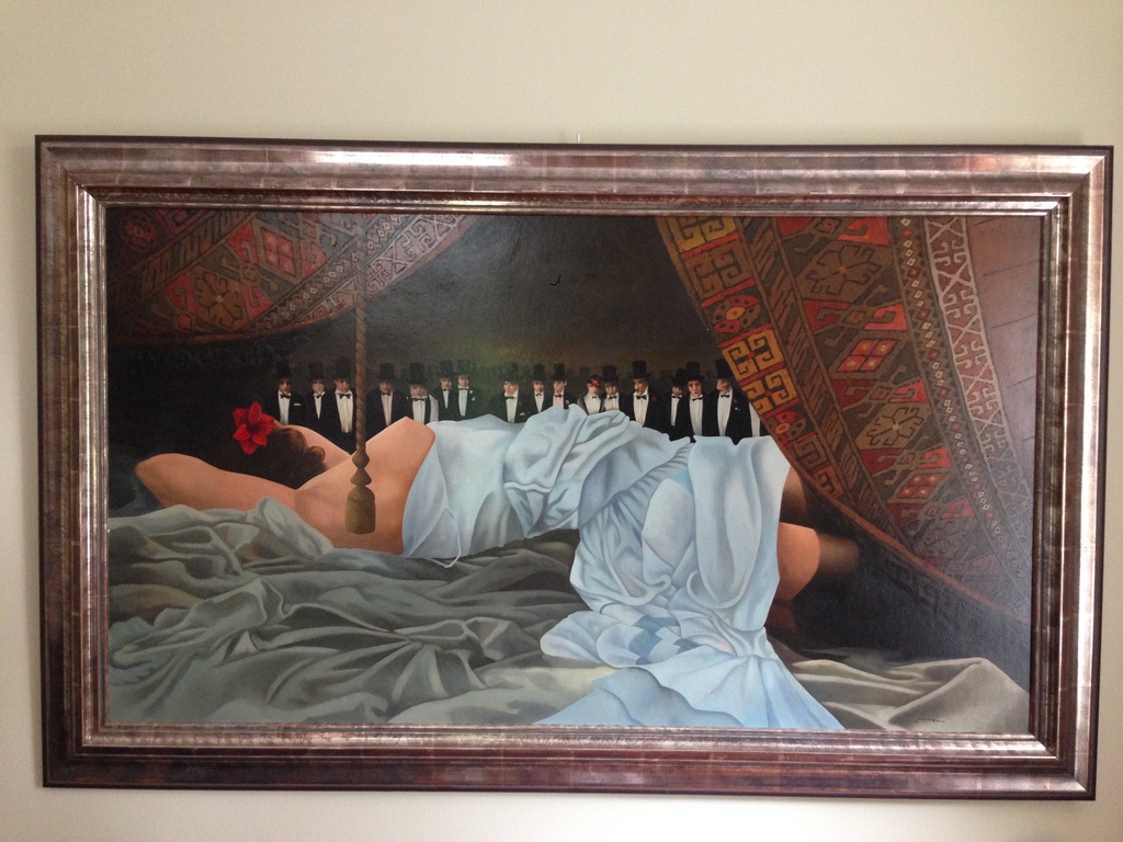 Jean-Michel Lengrand : Liggende vrouw met sluier kopen? Bied vanaf 2500!