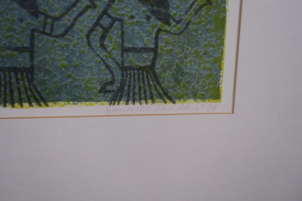 Raymond van Aalst: Chromolitho, Egyptian walk - Ingelijst kopen? Bied vanaf 25!