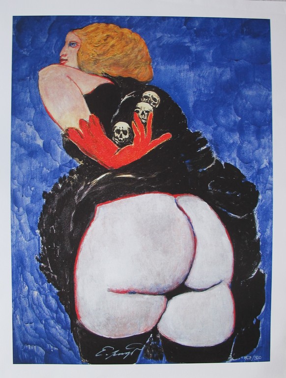 "De koppenverzamelaarster" - giclee, 300 ex. kopen? Bied vanaf 60!