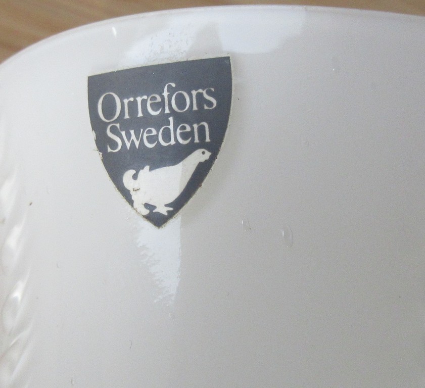 Orrefors - Witte Flora vaas ontwerp Olle Alberius kopen? Bied vanaf 10!