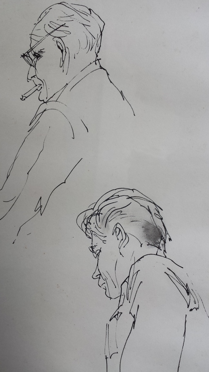 Peter van Straaten: tekening, twee portretten kopen? Bied vanaf 40!