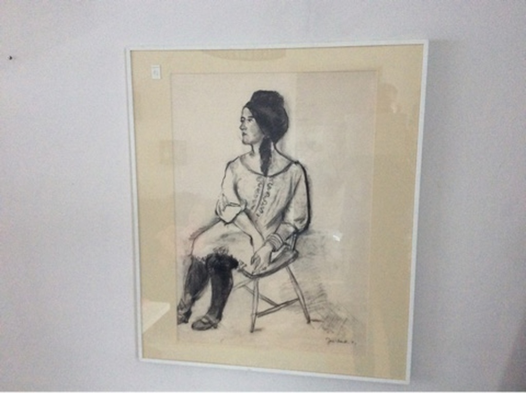 Houtskool getekend door - Jacobus Franciscus Jozef (Jacques) Vonk (1923-2000) kopen? Bied vanaf 1!