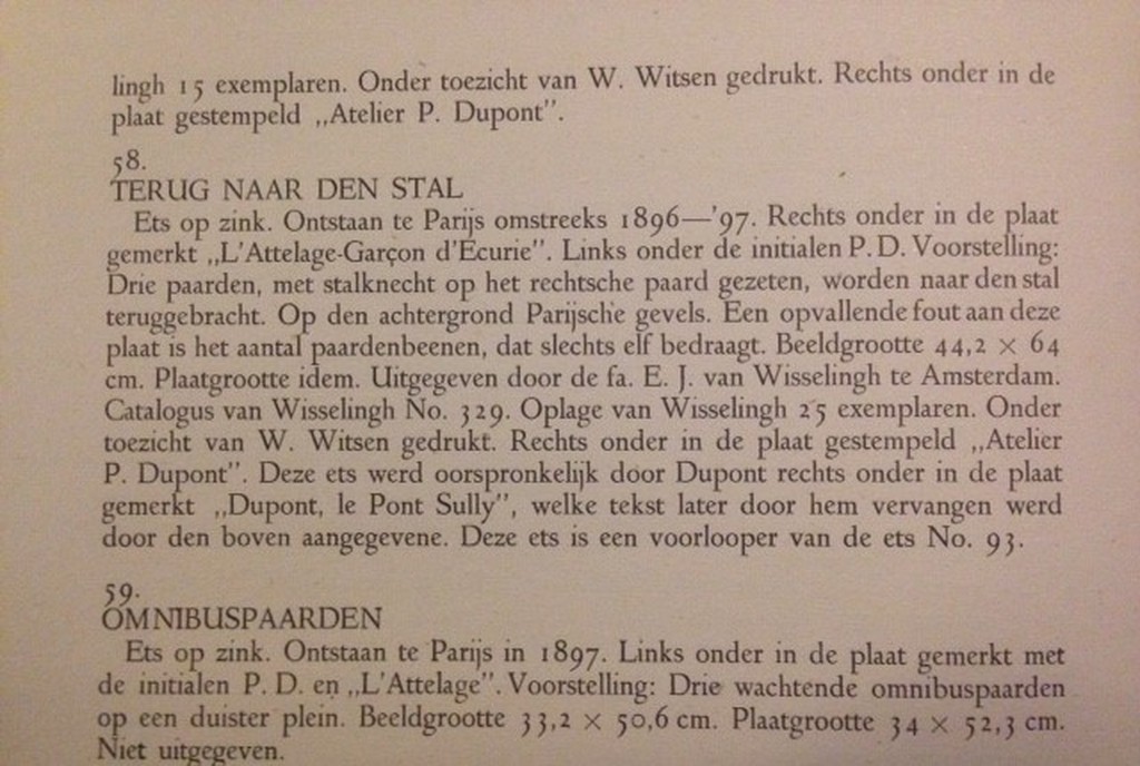 Pieter Dupont grote ets Terug naar den stal. kopen? Bied vanaf 400!