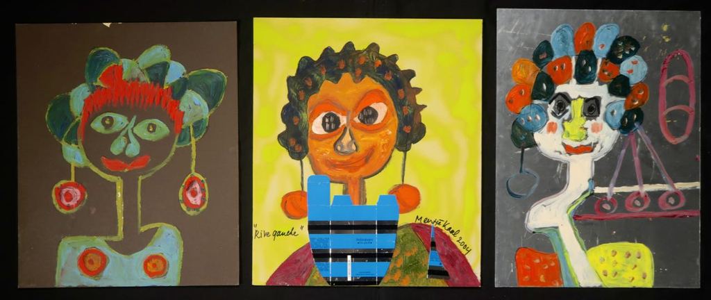 Lot met 3x olieverf op karton en ijzer van Meertje Kaal kopen? Bied vanaf 1!