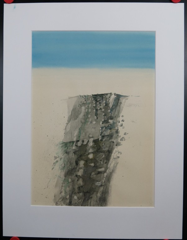 Jaap Ploos van Amstel: Aquarel, Zonder titel (strand) kopen? Bied vanaf 35!