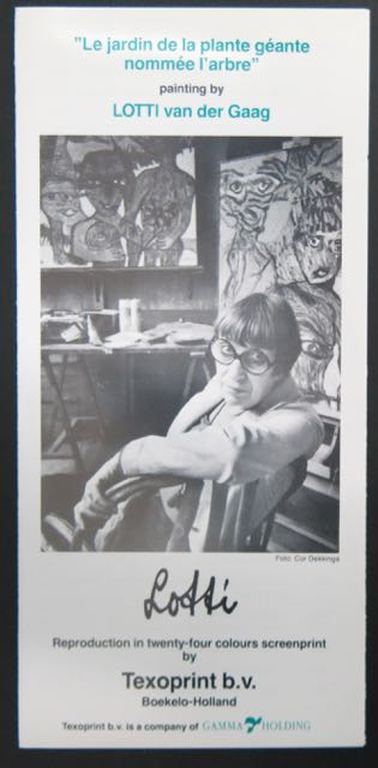 Lotti van der Gaag: Zeefdruk op katoenzijde, Le jardin de la plante geante nomme kopen? Bied vanaf 35!