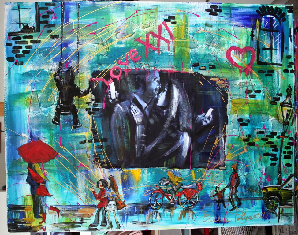 Elena Polyakova: Acrylverf , Graffiti artist kopen? Bied vanaf 95!