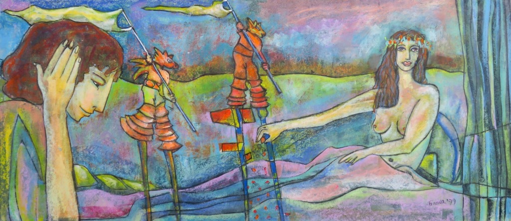 Franca Muller Jabusch: Gouache, Steltlopers - Ingelijst kopen? Bied vanaf 35!
