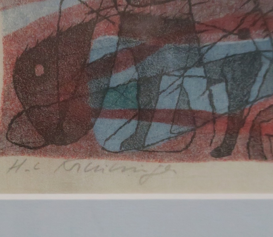 Harry van Kruiningen: Litho op stof, Gilgamesj - Ingelijst kopen? Bied vanaf 35!