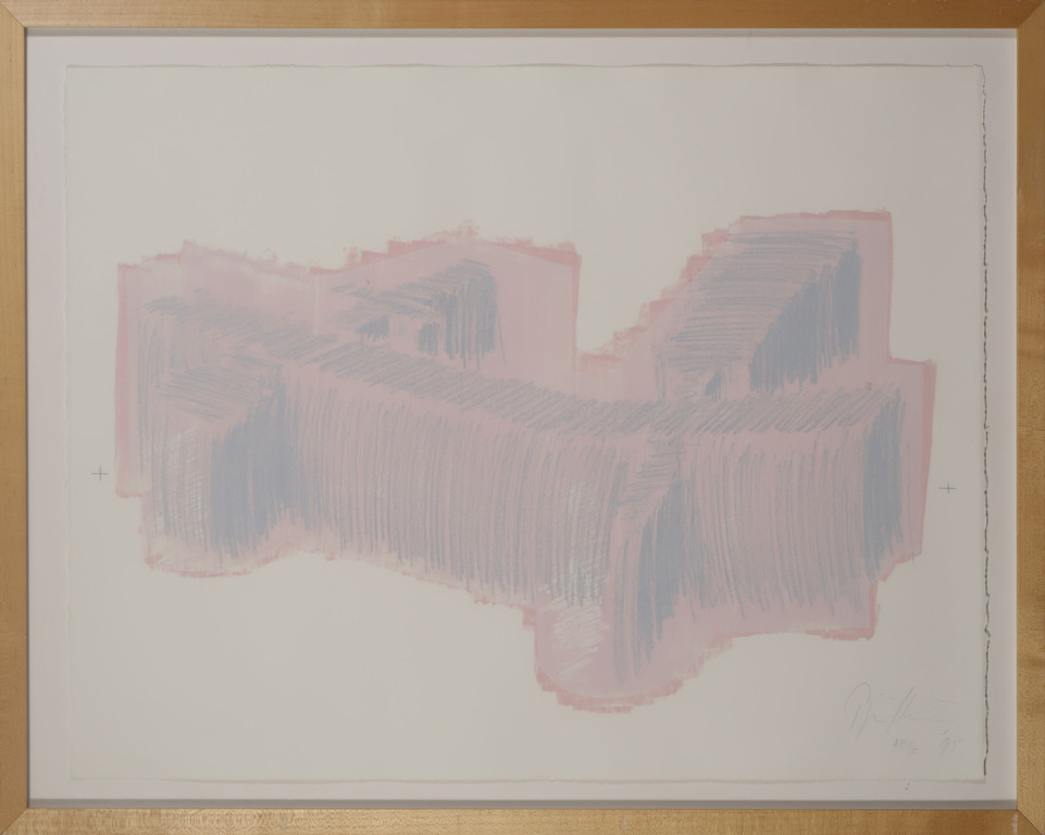 Pjotr Muller: Zeefdruk, Architecturale voorstelling - Ingelijst kopen? Bied vanaf 20!