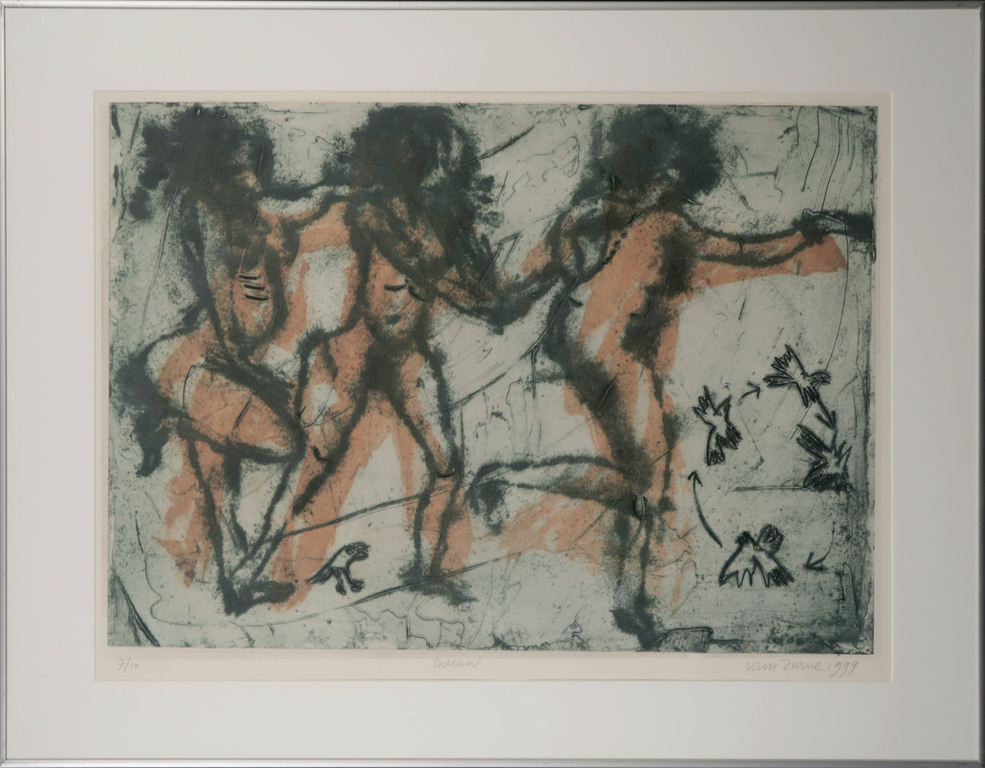 Wim Zurne: Ets, Sneeuw - Ingelijst kopen? Bied vanaf 35!