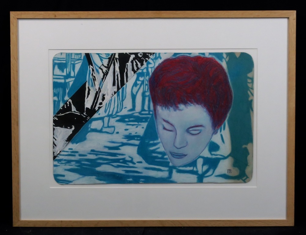 Paul Redeker: Gemengde techniek op papier, Zonder titel - Ingelijst kopen? Bied vanaf 40!