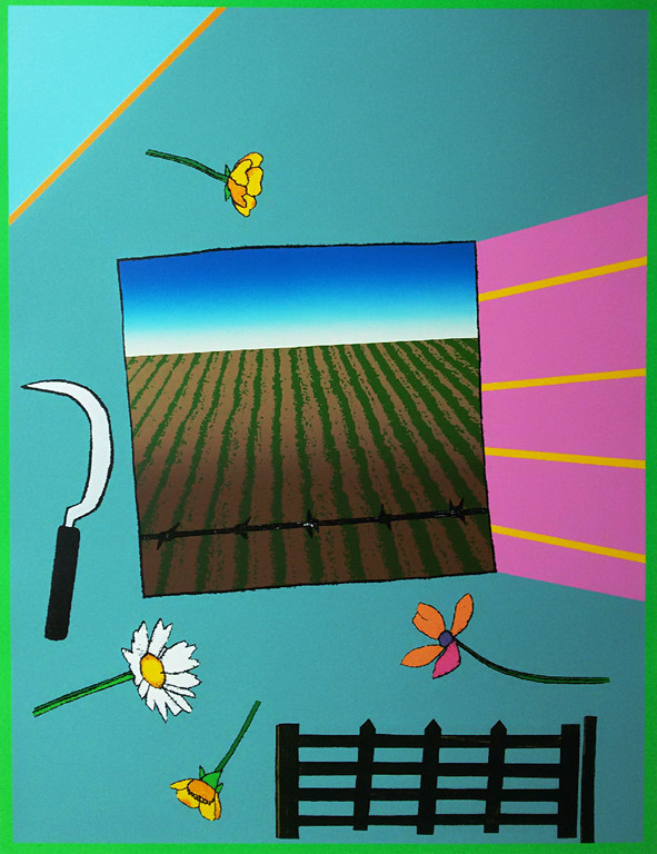 Harrie Gerritz - Het veldboeket wordt steeds kleiner, zeefdruk verkocht voor € 75!