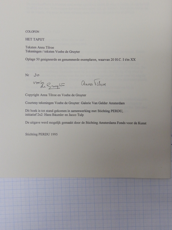 Voebe de Gruyter (en Anna Tilroe), Het Tapijt, 1995 kopen? Bied vanaf 1!