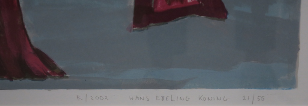 Hans Ebeling Koning: Zeefdruk, Bos R -Ingelijst kopen? Bied vanaf 35!