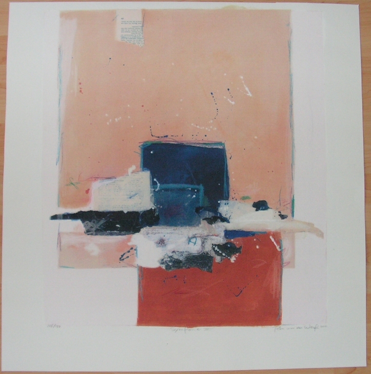 Opgehoogde zeefdruk - Ron van der Werf - Symfonie II verkocht voor € 41!