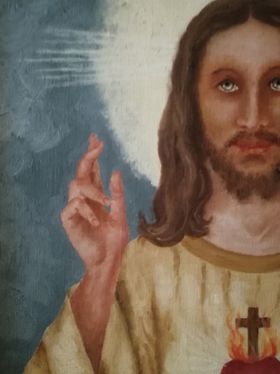onbekend kunstenaar - olieverf op doek - religieus portret van Jezus kopen? Bied vanaf 1!
