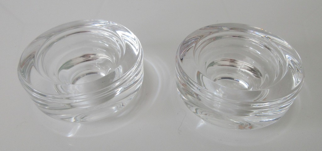 WMF - Twee blankglazen votive kandelaars kopen? Bied vanaf 1!