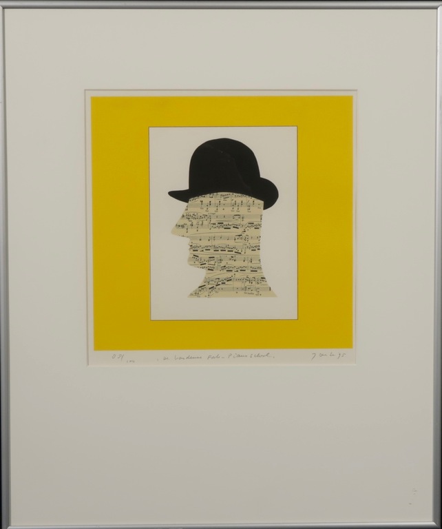 Jan Snoeck: Zeefdruk, Piano School - Ingelijst kopen? Bied vanaf 40!