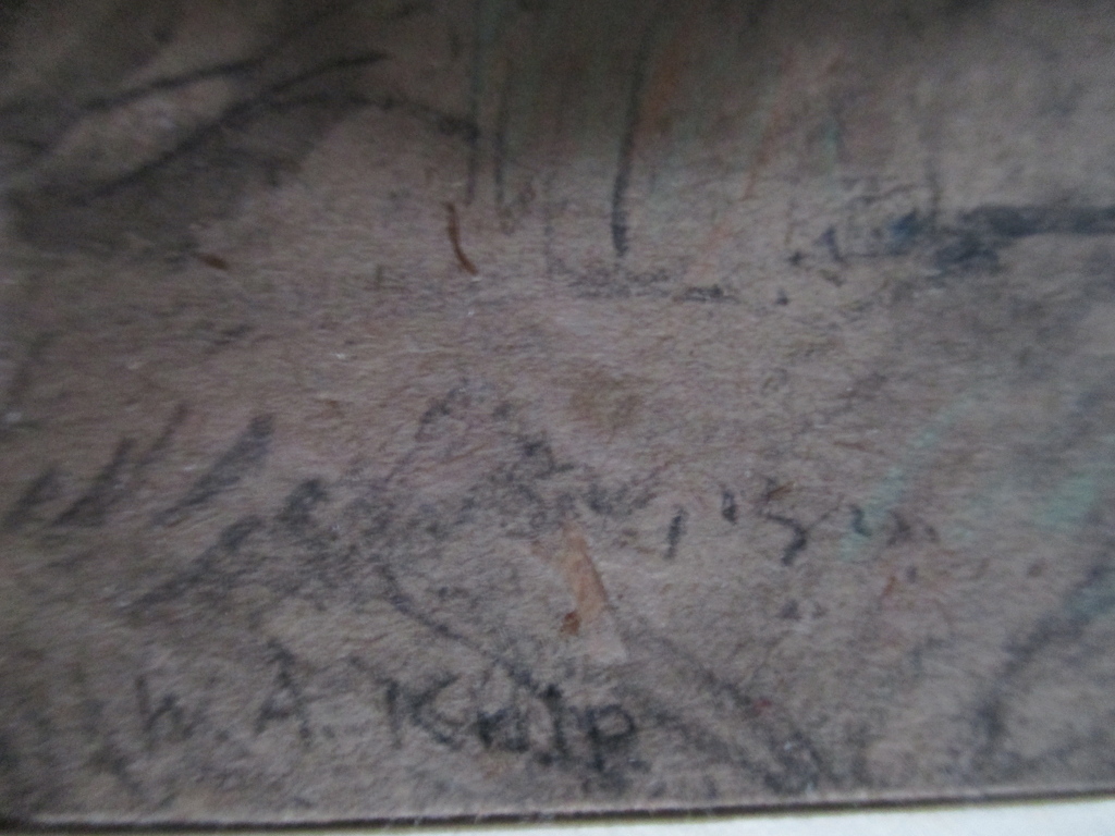 W.A. Knip, ingelijste tekening, Blaricum kopen? Bied vanaf 50!