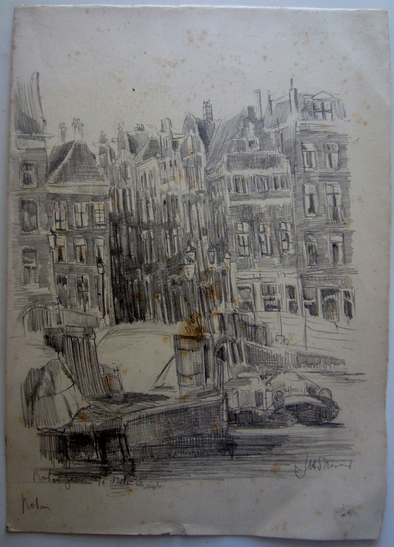 Job Frese (1914-1986) - 6 tekeningen - Amsterdam Rokin kopen? Bied vanaf 1!
