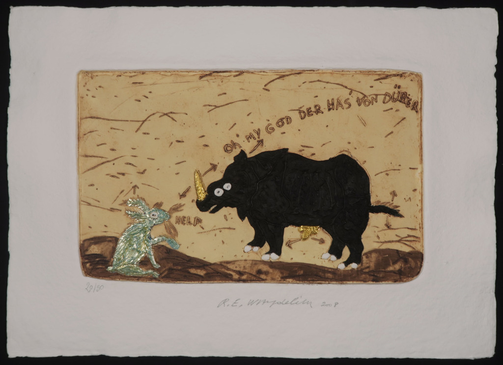 Raymond Waydelich: Aquagravure, Oh my God der Has von Durer kopen? Bied vanaf 40!