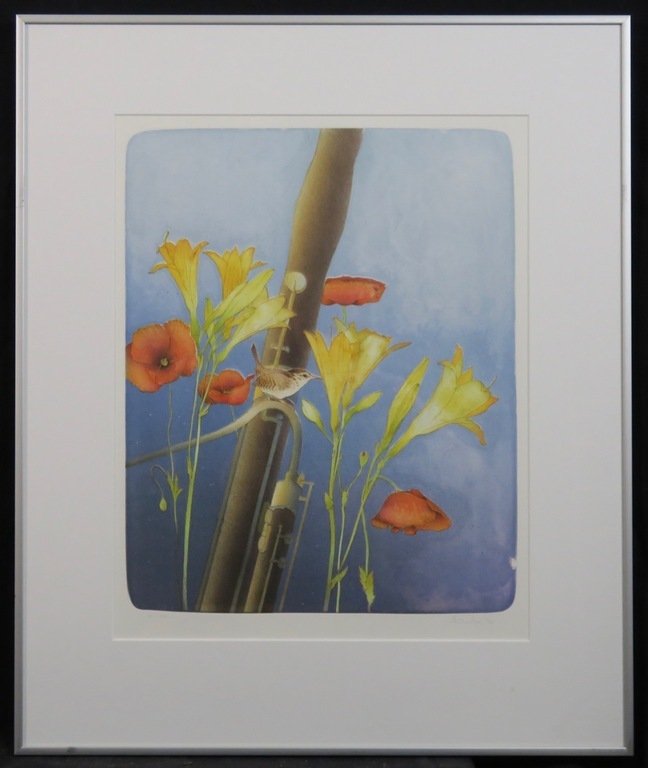 Ernst Hanke. -Fagott und Zaunkonig- Prachtige Litho. Ingelijst. 1996. kopen? Bied vanaf 69!