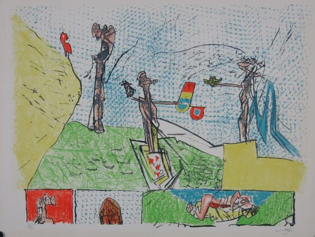 Roberto Matta: Litho. Zonder titel verkocht voor € 100!