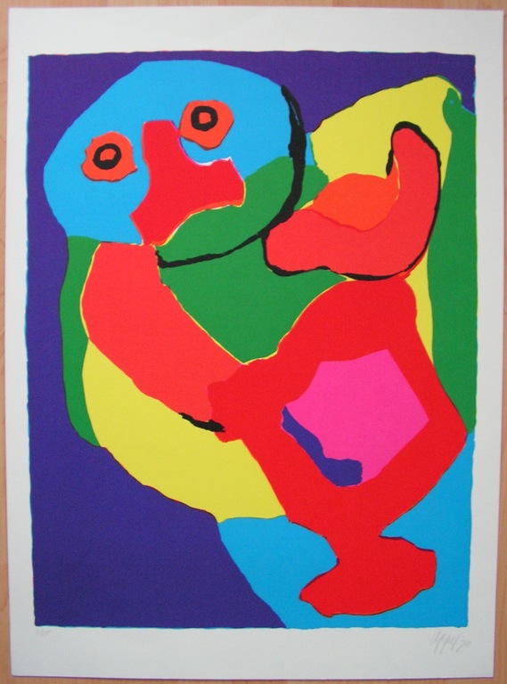 Karel Appel (1921 - 2006) - lithografie  -  'Dansende man' kopen? Bied vanaf 350!