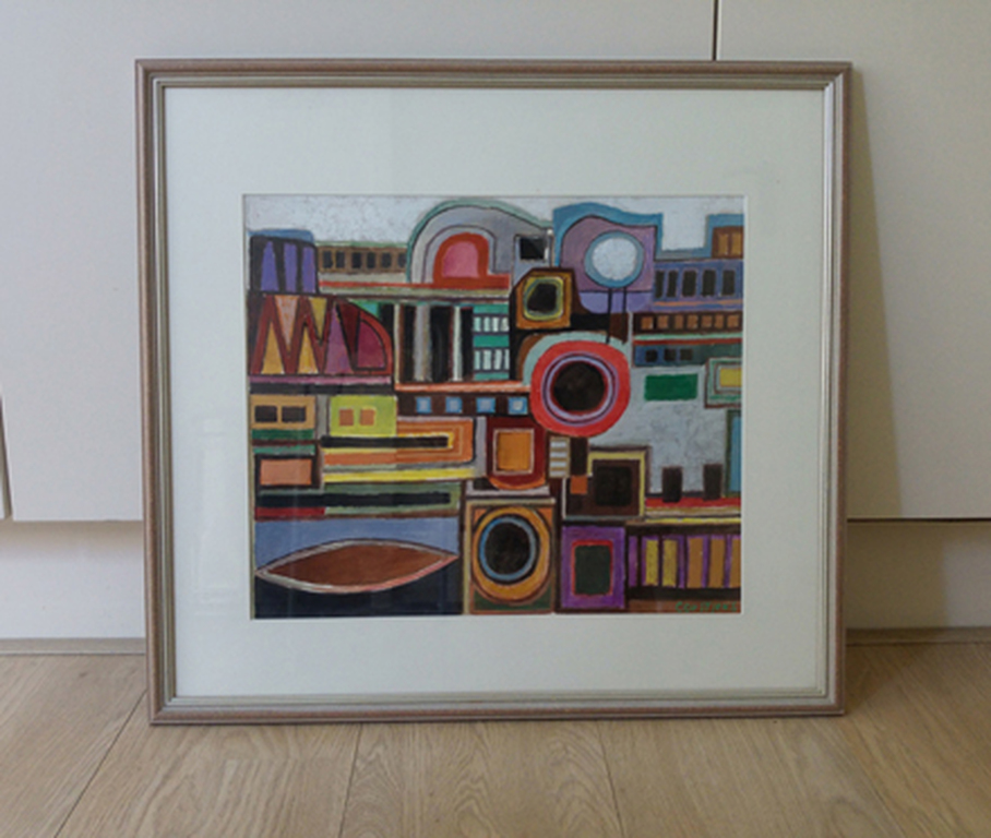 Toine Corstjens - Gouache - Geordende Compositie. kopen? Bied vanaf 195!