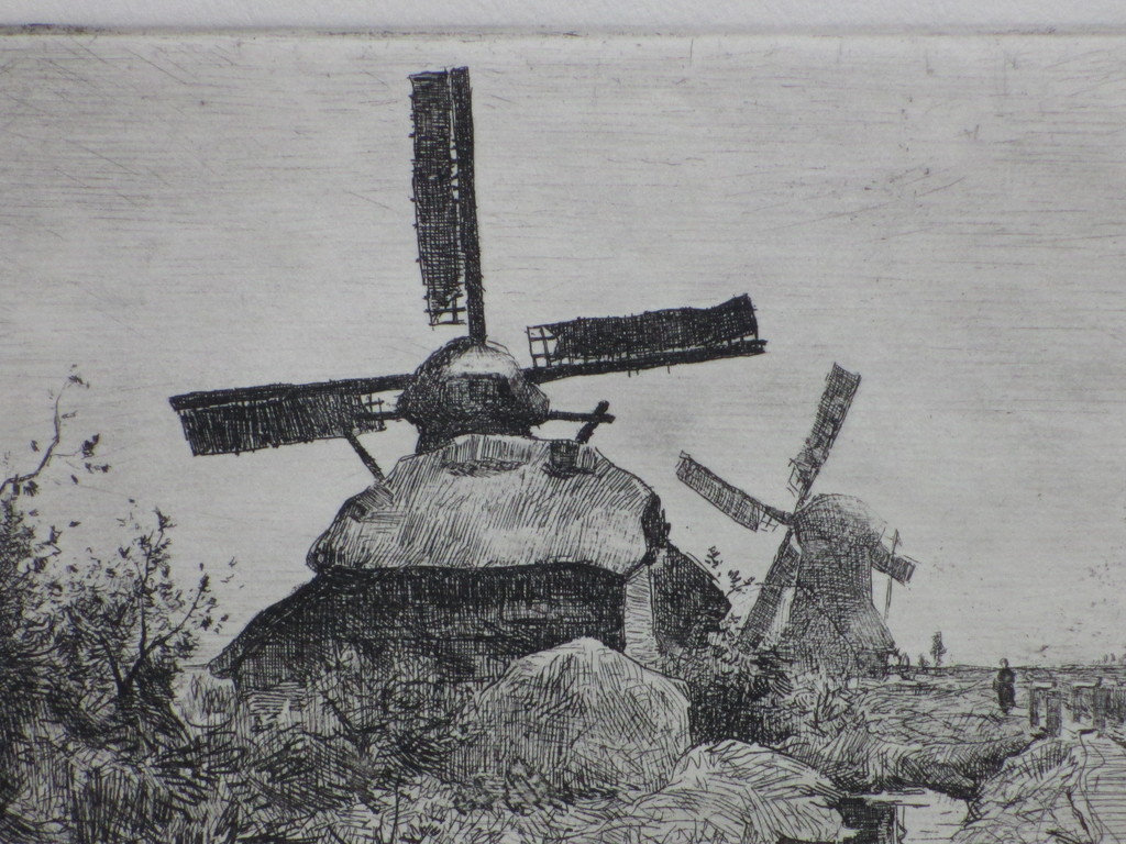 Willem Bastiaan Tholen - W.B. Tholen, Molens bij Giethoorn, Ets kopen? Bied vanaf 45!