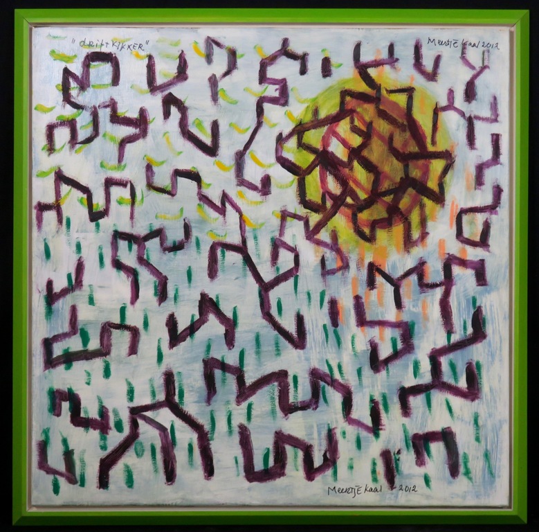 Meertje Kaal: Olieverf op doek, Driftkikker - Ingelijst (Groot) verkocht voor € 70!