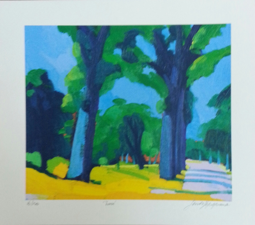 jentsje Popma, zeefdruk, titel: " Zomer "  verkocht voor € 70!