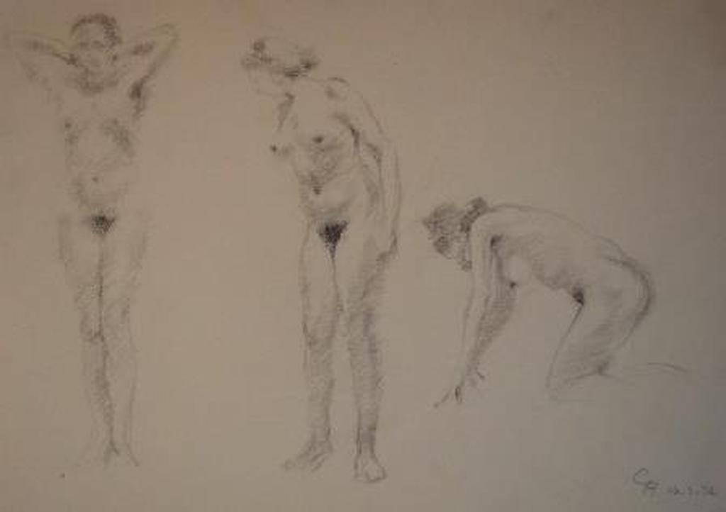Charles Haak, studie-tekening naakt 1936  kopen? Bied vanaf 10!