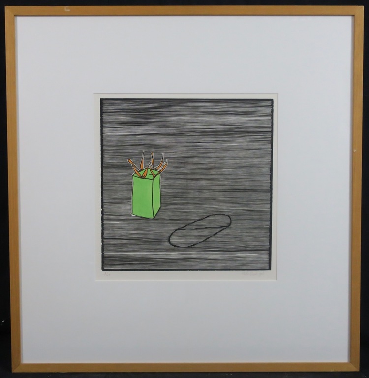 Pieter Becks: Lino, Hertshoorn en vuur - Ingelijst kopen? Bied vanaf 40!