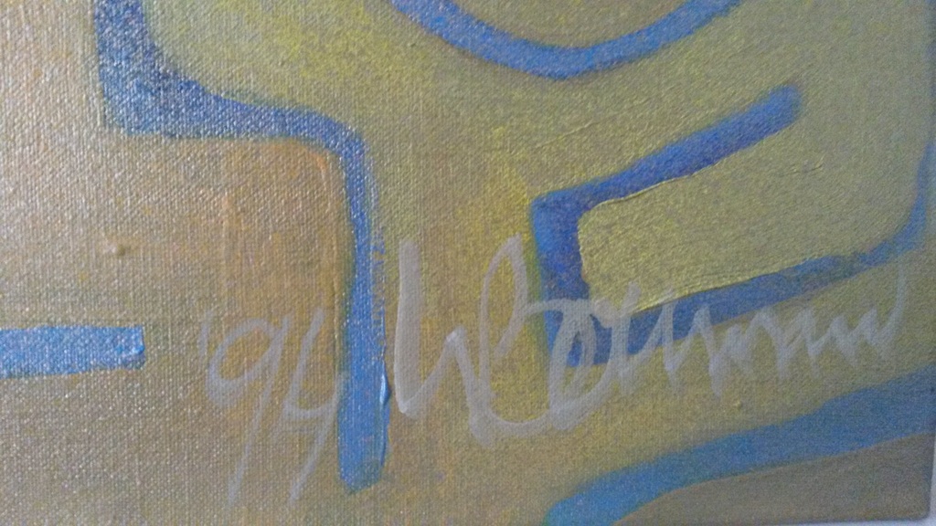 Willemijn Bouman (1956), Abstracte compositie, Acryl op doek, gesigneerd, 1994 kopen? Bied vanaf 25!