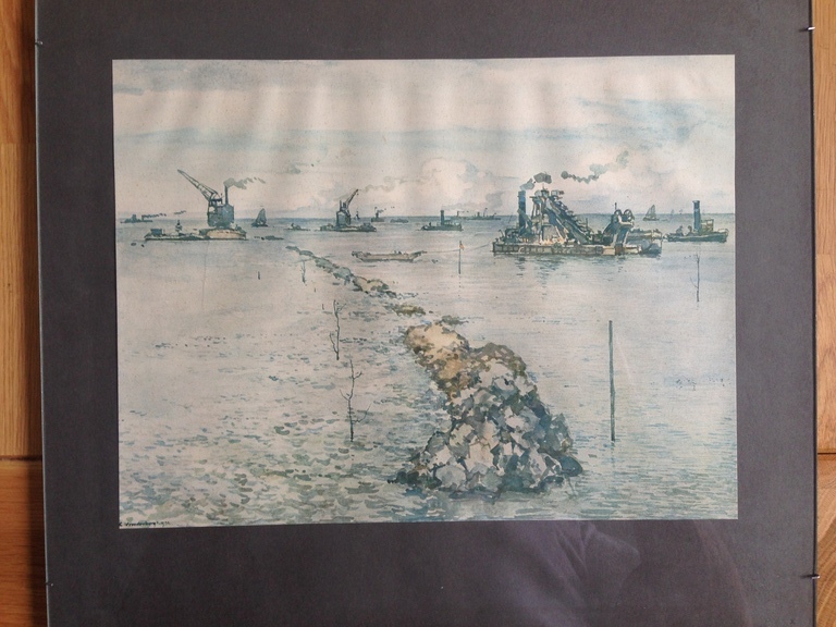 C. Vreedenburgh -1934 - Koperdiepdruk naar Aquarel - achter glas kopen? Bied vanaf 10!