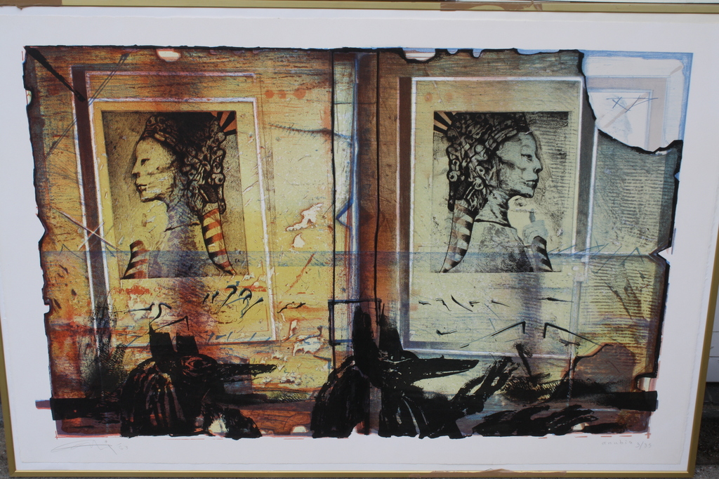 GROTE ZEEFDRUK ANUBIS van GERTI BIERENBROODSPOT verkocht voor € 125!