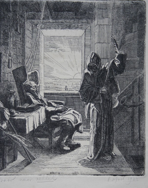 Huub van Baar - ets naar A. Rethel - 1924 - gesigneerd kopen? Bied vanaf 1!