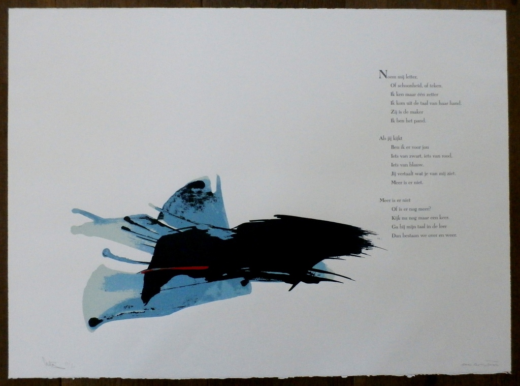 Arty Grimm - zeefdruk met gedicht van Cees Noteboom 2 kopen? Bied vanaf 55!