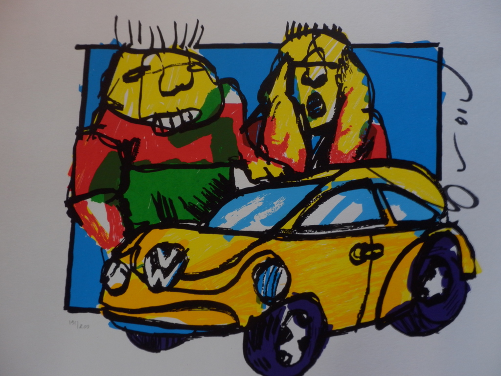 HERMAN BROOD  HANDGESIGNEERDE En Gelimiteerde ZEEFDRUK  BEETLE verkocht voor € 150!