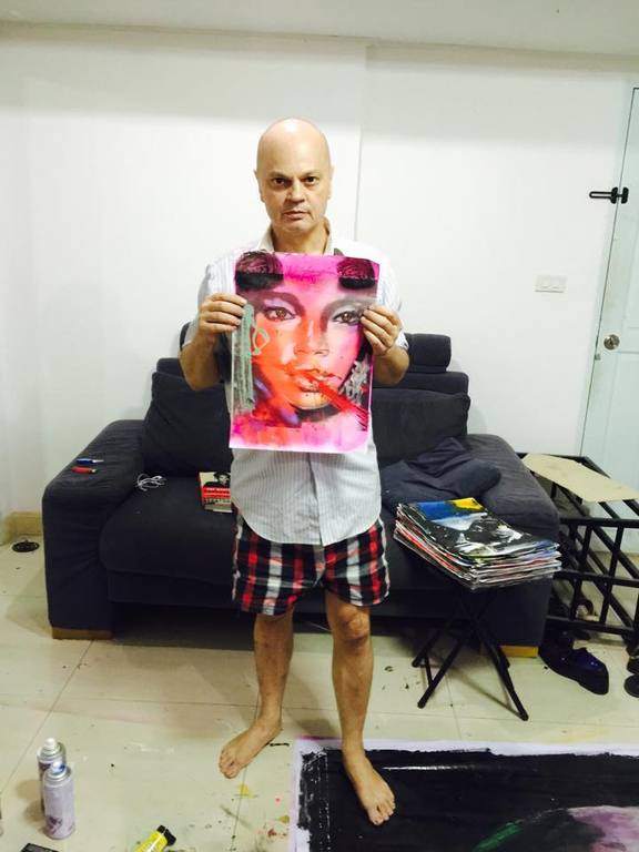 Peter Klashorst - Portret - gemengde techniek op papier - gesigneerd - 2015 kopen? Bied vanaf 1!