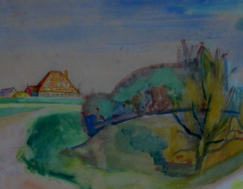 Gerrit Jan de Geus - Pastel/aquarel - Krommenie 1954 kopen? Bied vanaf 85!